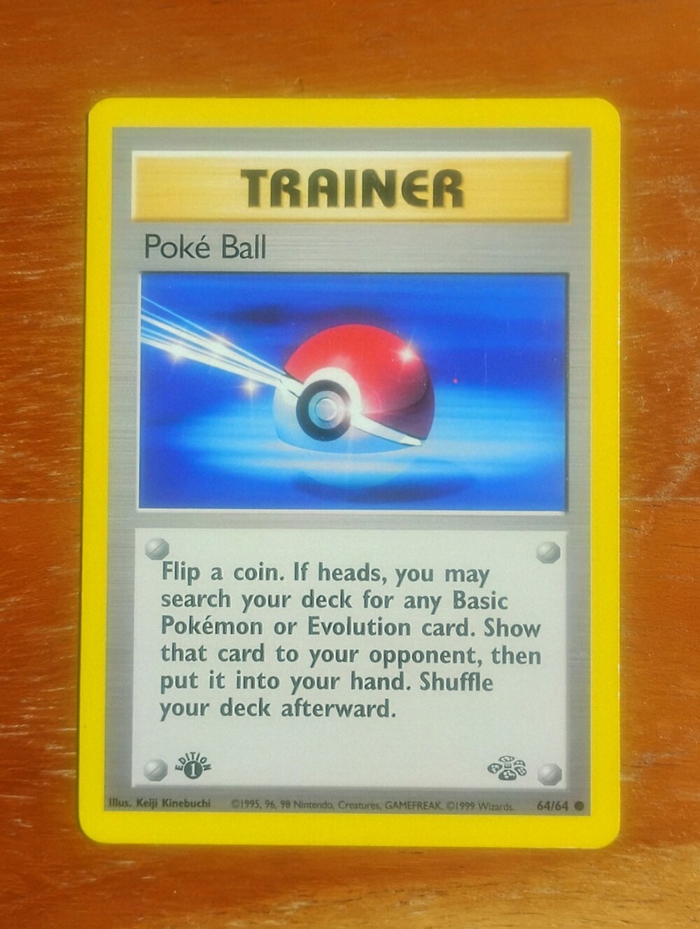 LP WOTC 1999 1st Edition Trainer Poké Ball 64/64 Jungle Set Pokemon Card